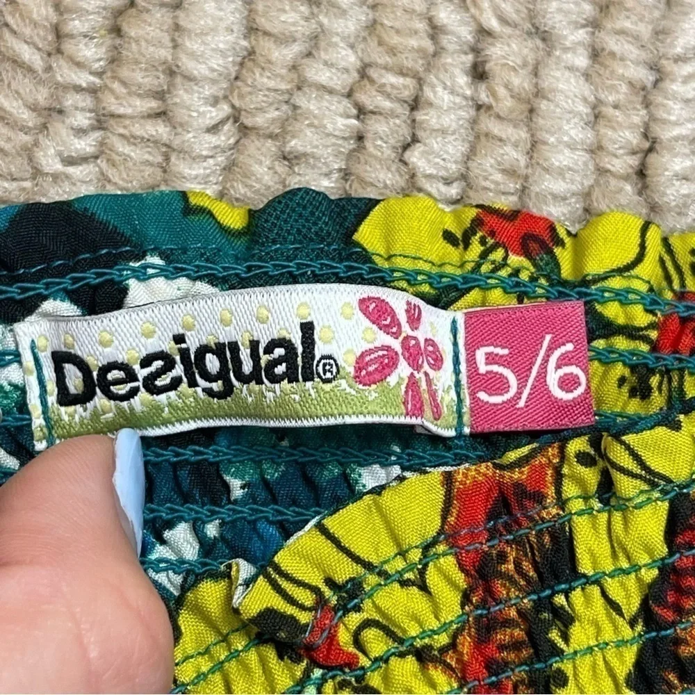 Desigual Floral Sleeveless Jumpsuit Size 5/6 Girls